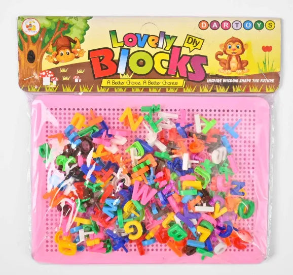 Alphabet Learning Pin Puzzle Board for Kids – ABC Letter & Word Building Toy