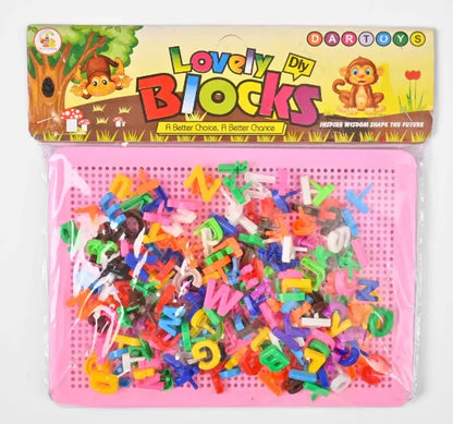 Alphabet Learning Pin Puzzle Board for Kids – ABC Letter & Word Building Toy