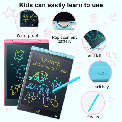 Colorful LCD Writing Tablet for Kids – Reusable Drawing & Writing Pad | 8.5", 10" & 12"