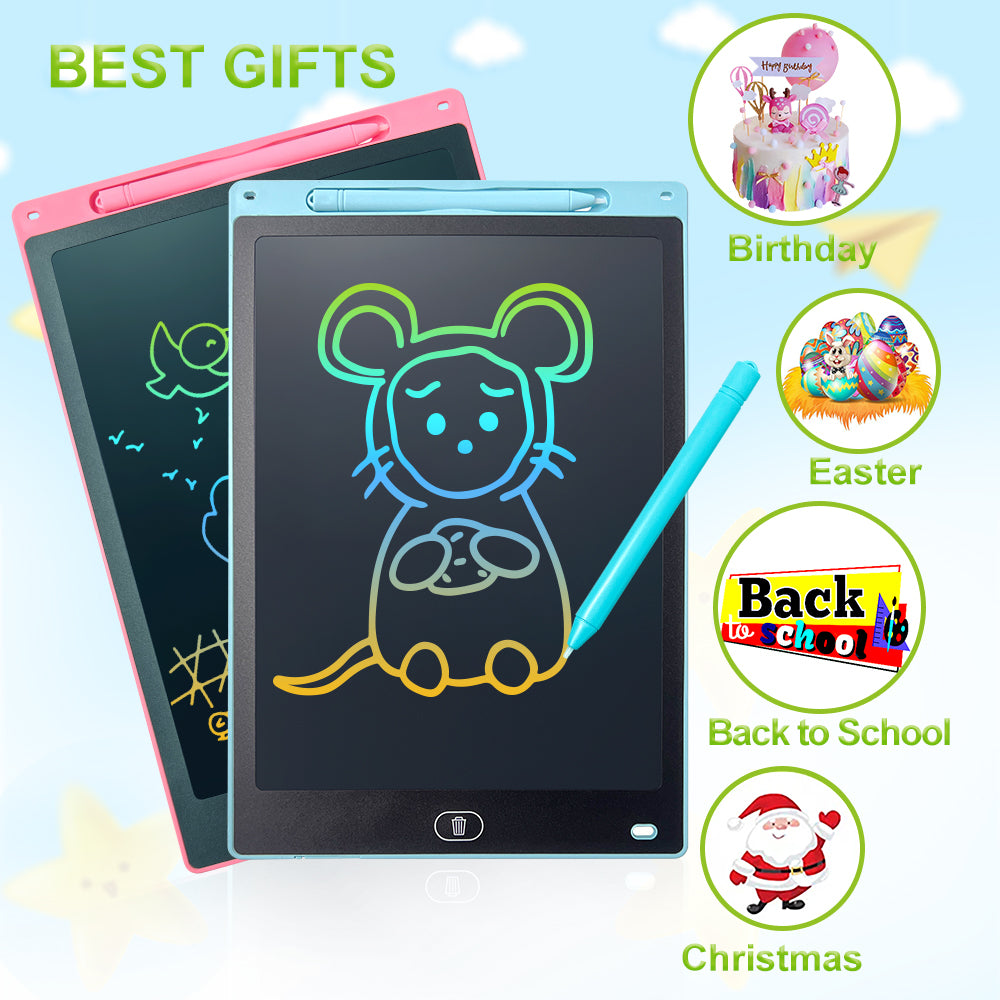 Colorful LCD Writing Tablet for Kids – Reusable Drawing & Writing Pad | 8.5", 10" & 12"